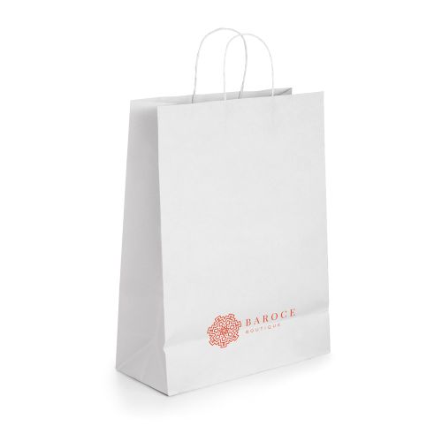 white kraft paper bag