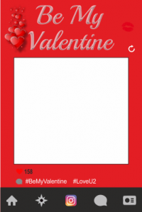 valentine social media frames